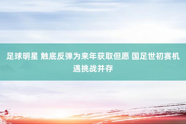 足球明星 触底反弹为来年获取但愿 国足世初赛机遇挑战并存