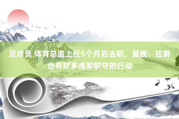 足球员 体育总监上任5个月后去职，曼晚：拉爵也有好多推卸职守的行动