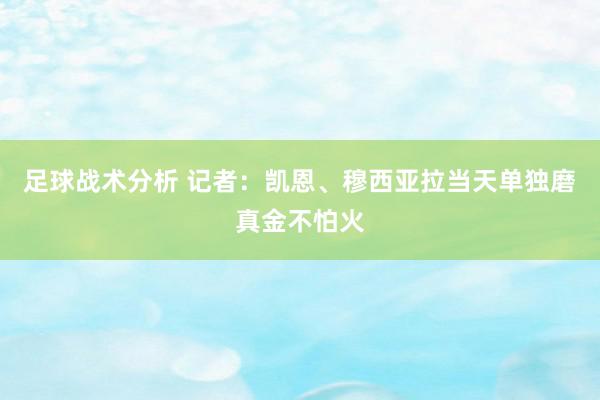 足球战术分析 记者：凯恩、穆西亚拉当天单独磨真金不怕火