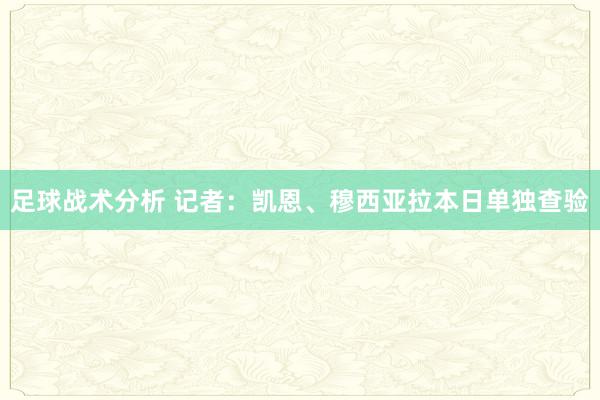 足球战术分析 记者：凯恩、穆西亚拉本日单独查验