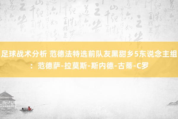 足球战术分析 范德法特选前队友黑甜乡5东说念主组：范德萨-拉莫斯-斯内德-古蒂-C罗