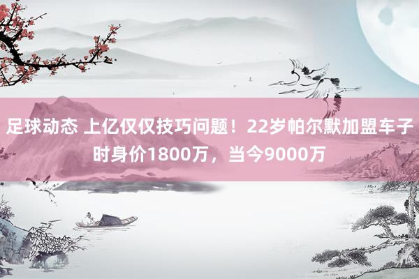 足球动态 上亿仅仅技巧问题！22岁帕尔默加盟车子时身价1800万，当今9000万