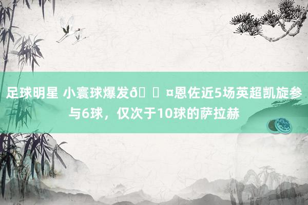 足球明星 小寰球爆发😤恩佐近5场英超凯旋参与6球，仅次于10球的萨拉赫