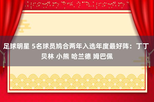 足球明星 5名球员鸠合两年入选年度最好阵：丁丁 贝林 小熊 哈兰德 姆巴佩